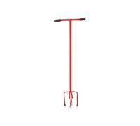 vidaXL Griffe de jardin Rouge Acier