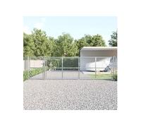 vidaXL Portal de jardin maille argenté 500x175 cm acier galvanisé