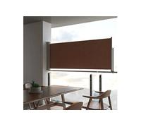 vidaXL Marquise latérale extensible 100x300 cm Marron