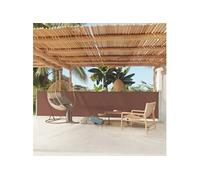 vidaXL Marquise latérale extensible 117x600 cm Marron