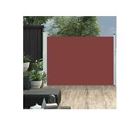 vidaXL Marquise latérale extensible 120×500 cm Marron