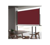 vidaXL Marquise latérale extensible 140 x 300 cm Rouge