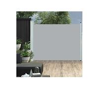 vidaXL Marquise latérale extensible 140×500 cm Gris pour jardin et terrasse