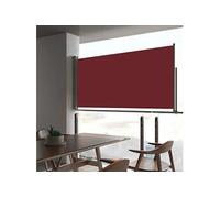 vidaXL Marquise latérale extensible 80×300 cm rouge