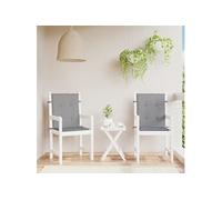 Tuinstoelkussen lage rug 2 st oxford stof antraciet47550