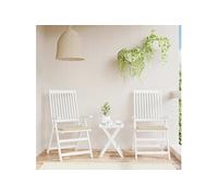 vidaXL Coussins de chaise - Beige Lot de 2