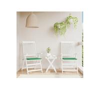VIDAXL Coussins de chaise - Lot de 2 - Vert