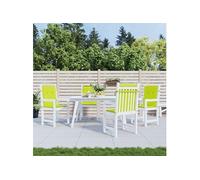 vidaXL Coussins de chaise de jardin à dossier bas lot de 4