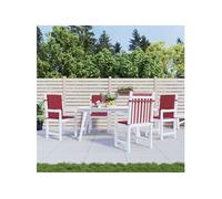 Tuinstoelkussens 4 st 100x50x3 cm oxford stof wijnrood314141