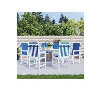 Vidaxl Coussins De Chaise De Jardin 6 Pcs Bleu Royal 100x50x3 Cm