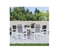 vidaXL Coussin pour chaise de jardin à dossier bas 6 pcs. noir 100x50x3cm