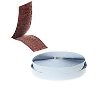 TUKA 25 mètres x 20mm Bande de crochet & boucle Auto Adhésif, autocollant Scratch Bande Autoadhésif, Rubans Adhésive Hook & Loop, 20mm Largeur, 25M crochet et 25M boucle, Marron, TKB5008 Brown