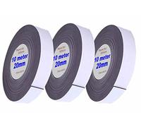 TUKA 30m x 20mm Magnétique Ruban Auto-adhésif, Flexible Autocollante Bande d'aimant, Rouleau Magnétique Adhésif pour Aimanter Photos Signes Pictogrammes Cartes DIY, Retaillable 3x10m TKD9035-2cm