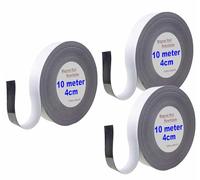TUKA 30m x 40mm x 1mm Magnétique Ruban de Marquage, Réinscriptible Découpable Bande Magntica pour Étiquetage, Tableau Blanc, Tableaux Magnétiques. Inscriptible Effaçable, 3x10m Blanc TKD9046-4cm