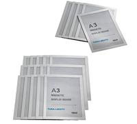 TUKA-i-AKUT 20x A3 Cadre d'affichage Magnétique, Adhésif pour Signe Enseignes, Pochette Cadre d'infArgentmation Fermeture Magnétique, PArgentte Affiche, Sachet de 20 Couleur Argent, TKD8400-A3-20x