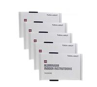 TUKA-i-AKUT 5pcs A6 Plaque de Porte et de Signalisation, Aluminium et Couverture en Acrylique, Info Sign Bureau Panneau. Montage sur Mur ou Porte, Insertions A6 Paysage 149x105.5 mm TKD8300-A6-5x