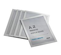 TUKA-i-AKUT 5x A2 Cadre d'affichage Magnétique, Adhésif pour Signe Enseignes, Pochette Cadre d'information Fermeture Magnétique, Porte Affiche, Sachet de 5 Couleur Argent, TKD8400-A2-5x