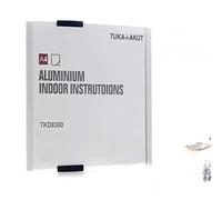 TUKA-i-AKUT A4 Plaque de Porte et de Signalisation, Aluminium et Couverture en Acrylique, Info Sign Bureau Panneau. Montage sur Mur ou Porte, Insertions A4 Portrait 210x297 mm TKD8300-A4