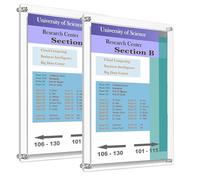TUKA-i-AKUT Lot de 2 cadres muraux en acrylique double panneau transparent pour photos posters, brochures certifiées TKD9402-A2-2x