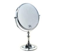 TUKA-i-AKUT Miroir Cosmétique sur Pied 10X Grossissement, 20 cm Miroir Maquillage, Orientable, Miroir de Rasage, chromage Miroir de Salle de Bain, Double Visage 8 inch Miroir de Table, TKD3105-10x