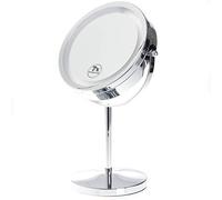 TUKA Lumineux Miroir Maquillage 7X Grossissant, LED Miroir cosmétique pour Rasage dans Salle de Bain À Piles, Double Face avec Normale et Grossissant, TKD3145-7x