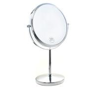TUKA Miroir cosmétique autoportant - Zoom x 10, Miroir de Maquillage de 20,3 cm avec piédestal pour Salle de Bain et Chambre à Coucher, Chrome Double Face, grossissement x10
