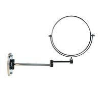 TUKA Miroir de Maquillage, 7X Grossissement, Ø 20 cm, Métal Chromé Miroir Mural Pliable Miroir de Salle de Bain, Double Visage Miroir de Mural, Tournant Miroir de Rasage, chromage, TKD3107-7x