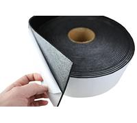 tukan-tex Ruban de feutre autocollant - 80 mm de large, 3 mm d'épaisseur, 20 m de long, rouleau de patins en feutre, protection anti-claquement, bande d'étanchéité en feutre (noir, 8 cm de large, 3 mm