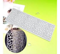 TUKE Moule à gâteau 3D en silicone pour fondant - Texture gaufrée - Pochoir au chocolat - Ustensiles de cuisson - Décoration de gâteau (I_ irrégulier)