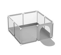 TULANO Cozy 20 | Parc pour bébés Parc pour bébés | Indoor Outdoor | Fermeture éclair | Filet respirant | 130x130cm | Gris