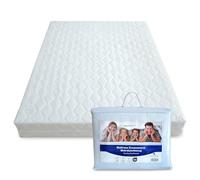 TULENA Housse de Matelas en Microfibre avec Fermeture éclair, 140x200 cm, Hauteur 17 à 19 cm, matelassée, Blanche, hypoallergénique, certifiée Öko-Tex