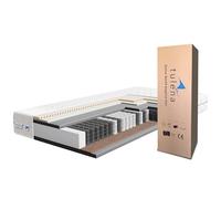 TULENA NOX Matelas 120 x 190 cm avec Mousse à mémoire de Forme et Latex| Matelas à Ressorts Ensachés | Fermeté H3 + H4 Confort Plus 24 cm d'Épaisseur | Enroulable réversible