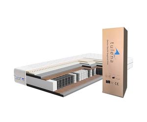 TULENA NOX Matelas 140 x 200 cm avec Mousse à mémoire de Forme et Latex| Matelas à Ressorts Ensachés | Fermeté H4 + H5 Confort Plus 25 cm d'Épaisseur | Enroulable réversible