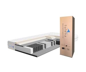 TULENA NOX Matelas 140 x 200 cm avec Mousse à mémoire de Forme et Latex| Matelas à Ressorts Ensachés | Fermeté H2 + H3 Confort Plus 23 cm d'Épaisseur | Enroulable réversible