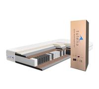 TULENA NOX Matelas 160 x 200 cm avec Mousse à mémoire de Forme et Latex| Matelas à Ressorts Ensachés | Fermeté H4 + H5 Confort Plus 25 cm d'Épaisseur | Enroulable réversible