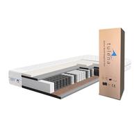 TULENA NOX Matelas 160 x 200 cm en Mousse à mémoire de Forme| Matelas à Ressorts Ensachés | Fermeté H3 + H4 Confort 23 cm d'Épaisseur | Enroulable réversible