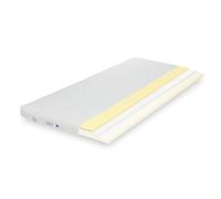 TULENA Ortho Top Matelas, 130x190 cm surmatelas, 7 cm, Latex avec Mousse à mémoire de Forme, Housse Amovible Anti-allergénique