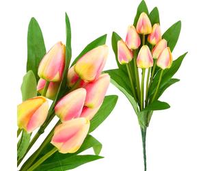 Tulipe Grand bouquet de tulipes X9 Fleurs artificielles Tulipes En Bouquet Rose
