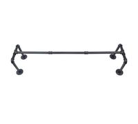 TuliperMood Porte-manteaux industriel en tube industriel - Barre de suspension murale polyvalente pour armoire - Durable - Gain de place - Noir