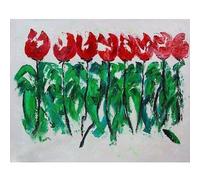TULIPES - Tableau sur toile L100