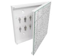 Tulup Boîte à Clés 30x30 cm | Blanc | Porte Droite | Fixation Murale