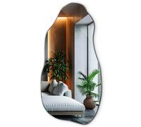 Tulup Miroir mural asymétrique vague - Transparent