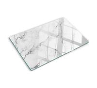 Tulup Planche À Découper - 80x52cm - Protection Plaque Induction Cuisson Tapis de Découpe Verre Trempé - Marbre