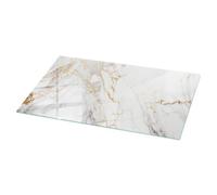 Tulup Plateau de Table 100x50 cm en Verre Rectangulaire Décor Élégant Durable Decoratif pour Le Salon, la Cuisine et la Salle à Manger Surface Lisse Verre Trempé - Motif Marbre élégant avec veines
