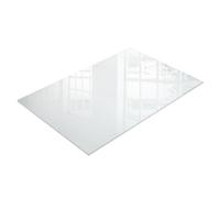 Tulup Plateau Verre Table 120x80 cm Décoration Élégante Imperméable avec Pieds Antidérapants Verre Dépoli Bords Polis Effet Mat Nettoyage Facile pour Table et Table Basse
