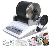 Tumbler de Polissage de gemmes électriques avec minuterie numérique pour l'artisanat de Pierre de Bricolage et l'apprentissage des STEM - Kit Complet de polisseur de Roche pour Les Passe-Temps et Les