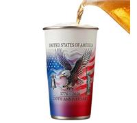 Tumblers En Acier Inoxydable | 500 Ml Gobelet Couleur Changeante 250e Anniversaire - 250e Froids Pour Café Glacé,Pour La Célébration Du Jour De L'Indépendance Bureau Voyage Extérieur Fête Rassemblemen