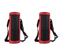 Tuminfar 2X Sac Fourre-Tout pour Refroidisseur de Bouteille d'eau Pochette Universelle pour Bouteille d'eau Sac Isotherme Isolé Haute Capacité Camping en Plein Air Randonnée, Rouge