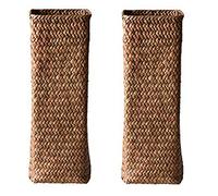 Tuminfar 2X Vase à Fleurs en Rotin Paniers en Bambou Décoration Vases Fleur Corbeille de Fruits Vase à Fleurs Vases Hauts pour la Décoration Intérieure Marron
