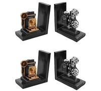 Tuminfar 4X Caméra Rétro Serre LivreProjecteur de Film Noir Argent Collectionneur Projet Bibliothèque pour Les Vintage et la Salle D'étude ÉTude de Maison et Les Décorations